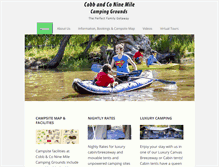 Tablet Screenshot of cobb-and-co-nine-mile-camping-grounds.com